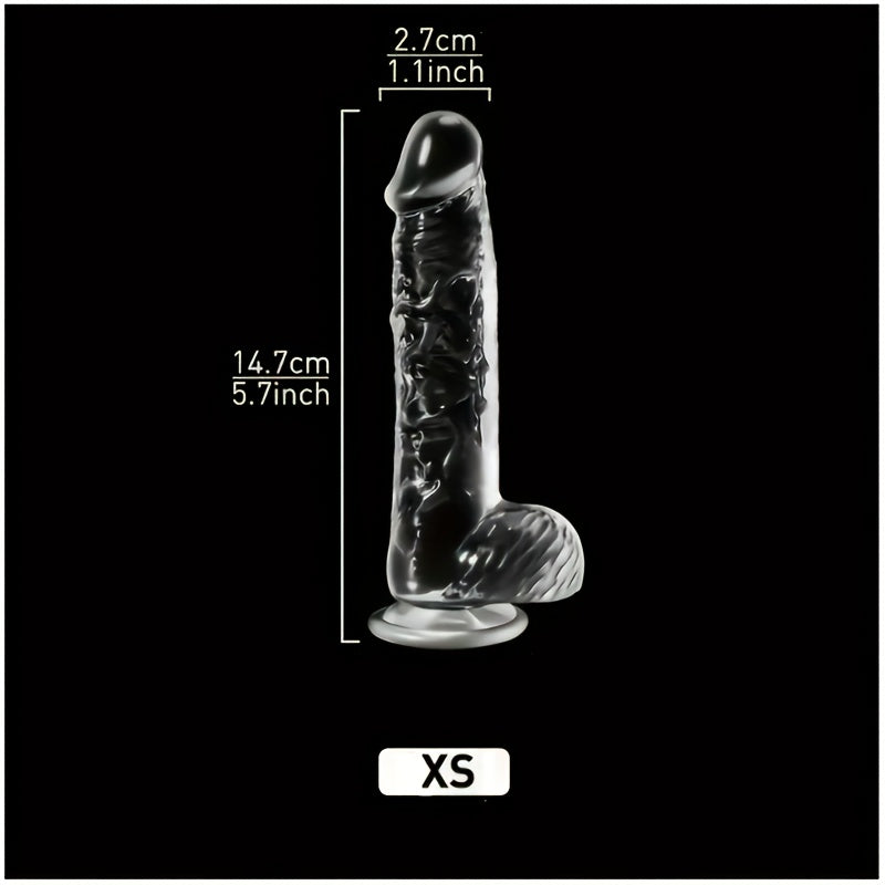 5 Sizes Transparent Soft Jelly Dildo Realistic Fake Dick Penis Sucker Butt Plug Sex Toys for Woman Men Vagina Anal Sex Toys - buysextoyth