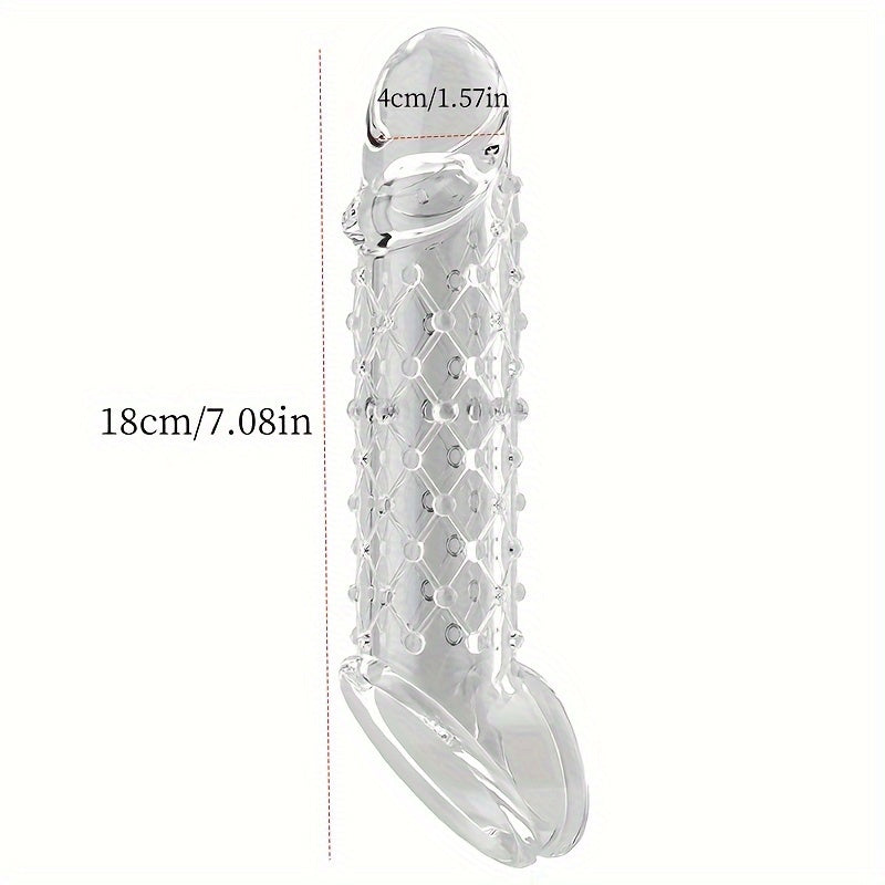 Blue Purple White Large TPE Material Wolf Tooth Mesh Simulation Penis Cover Penis Sleeve - buysextoyth