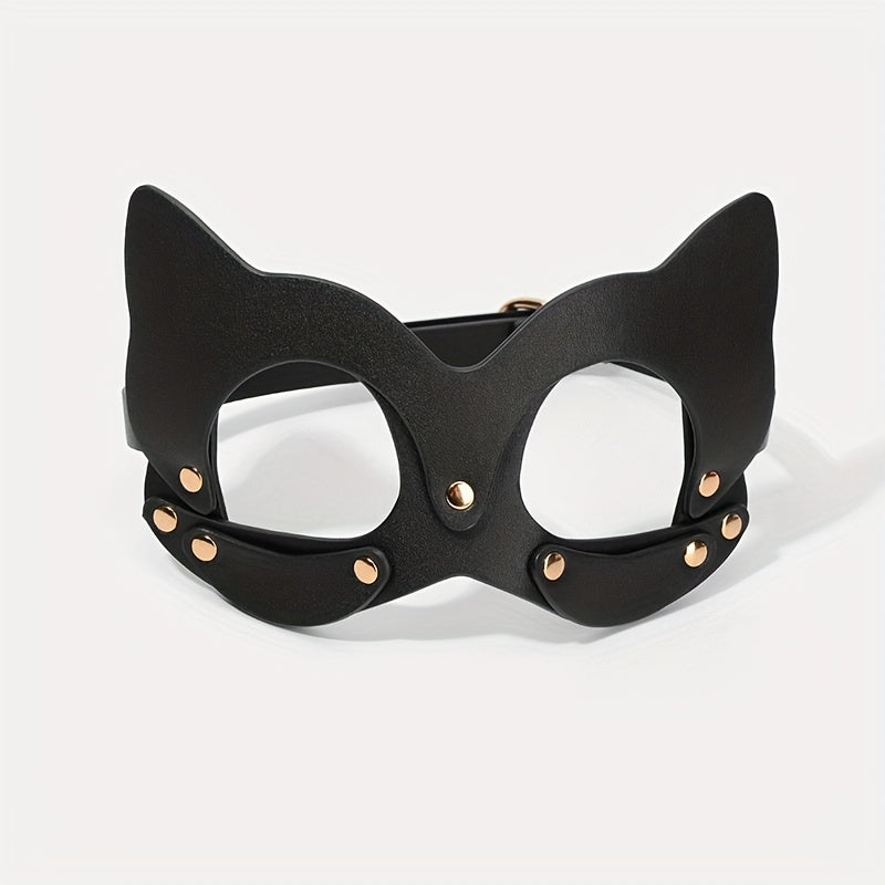 8pcs Leather Cat Ear Mask Set. Sexy Nipple Clip. Wrist Handcuffs. Collar. Drawstring. Edge Whip. Mouth Ball. Love Game Accessories. Sex Toys. Perfect Holiday Gift - buysextoyth