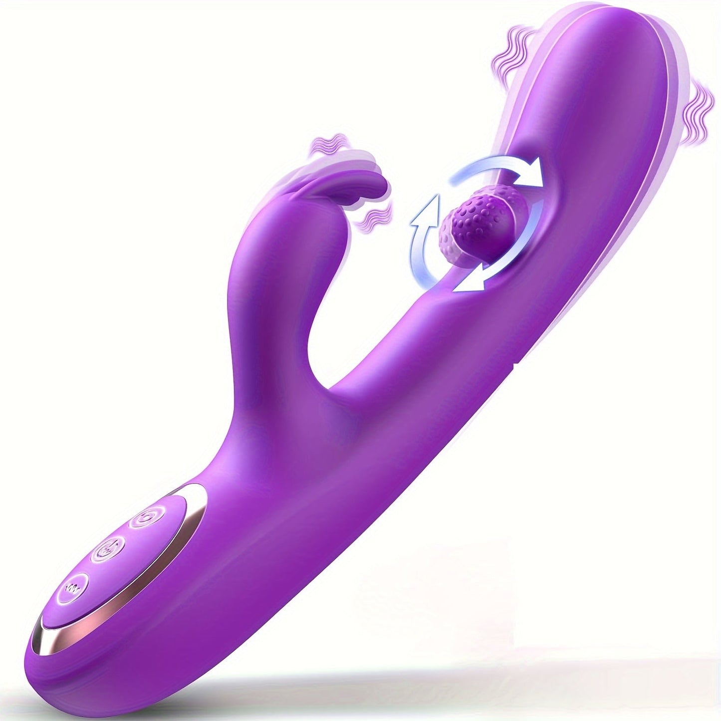 G Spot Vibrator Sex Toys-3 In 1 Adult Sex Toys With 10 Rubbing & 7 Vibrating & 7 Massaging. Clitoral Stimulator Dildo Rabbit Vibrators Women Sex Toy For Female And Couples Pleasure. Violet - buysextoyth
