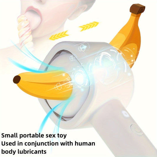 Compact Portable Male Masturbator with 8 Thrusting & Vibrating Modes. Dual Open-Ended Penis Massager - USB Rechargeable. TPE Material - buysextoyth