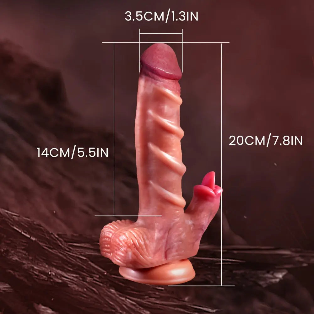 8 Inch Stretchable Vibration Sex Toy - 4-in-1 Realistic Female Anal Stimulator with 7 Stretching and 7 Vibration Modes. Wireless Remote Control. and Heating Functionality - buysextoyth