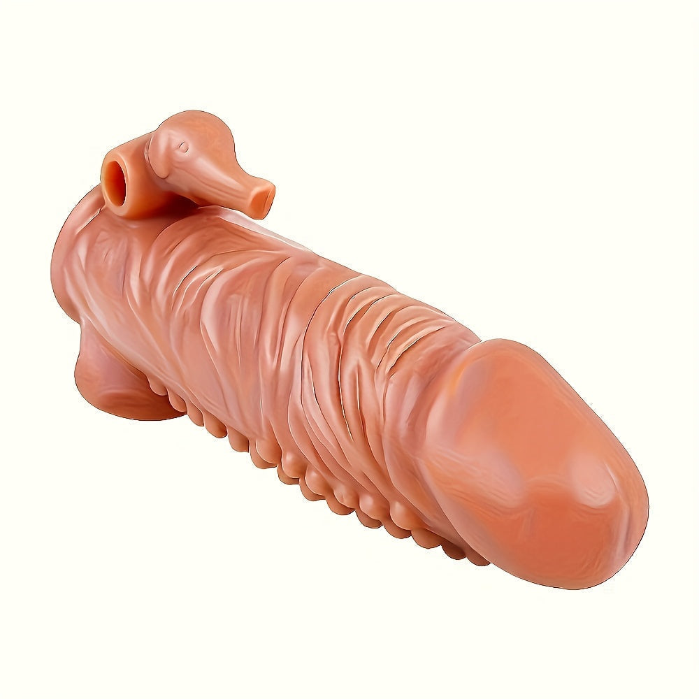 Men's Adult Sex Toy Penis Cover Sleeve Penis Extender Reusable Delay Ejaculation Add More Fun And Excitement For Men Women Couples - buysextoyth