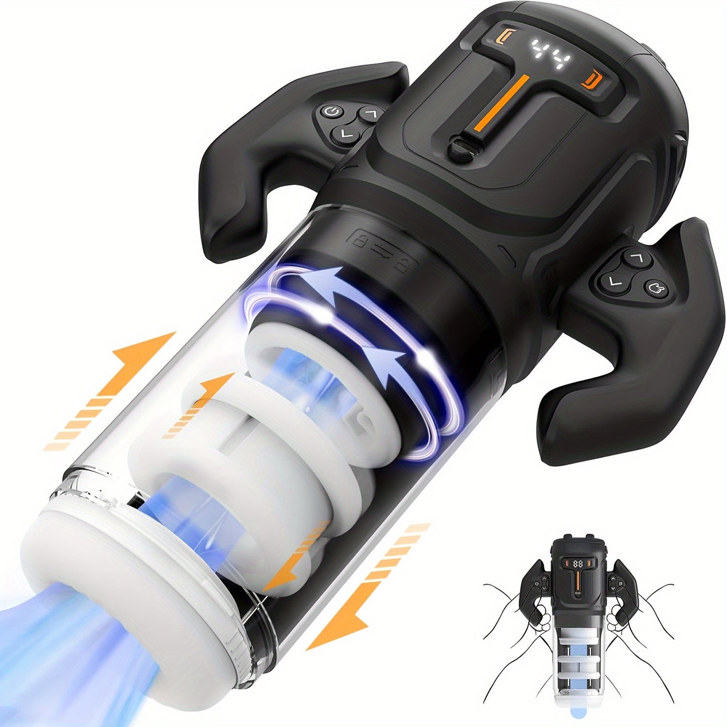 Automatic Male Masturbator Sex Toys. Unique Male Sex Toys With 4 Thrusting & Rotating Modes For 4 Speeds. Male Stroker With Handles & Digital Display & One-Click Burst For Men. Sergeant Major - buysextoyth