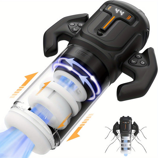 Automatic Male Masturbator Sex Toys. Unique Male Sex Toys With 4 Thrusting & Rotating Modes For 4 Speeds. Male Stroker With Handles & Digital Display & One-Click Burst For Men. Sergeant Major - buysextoyth