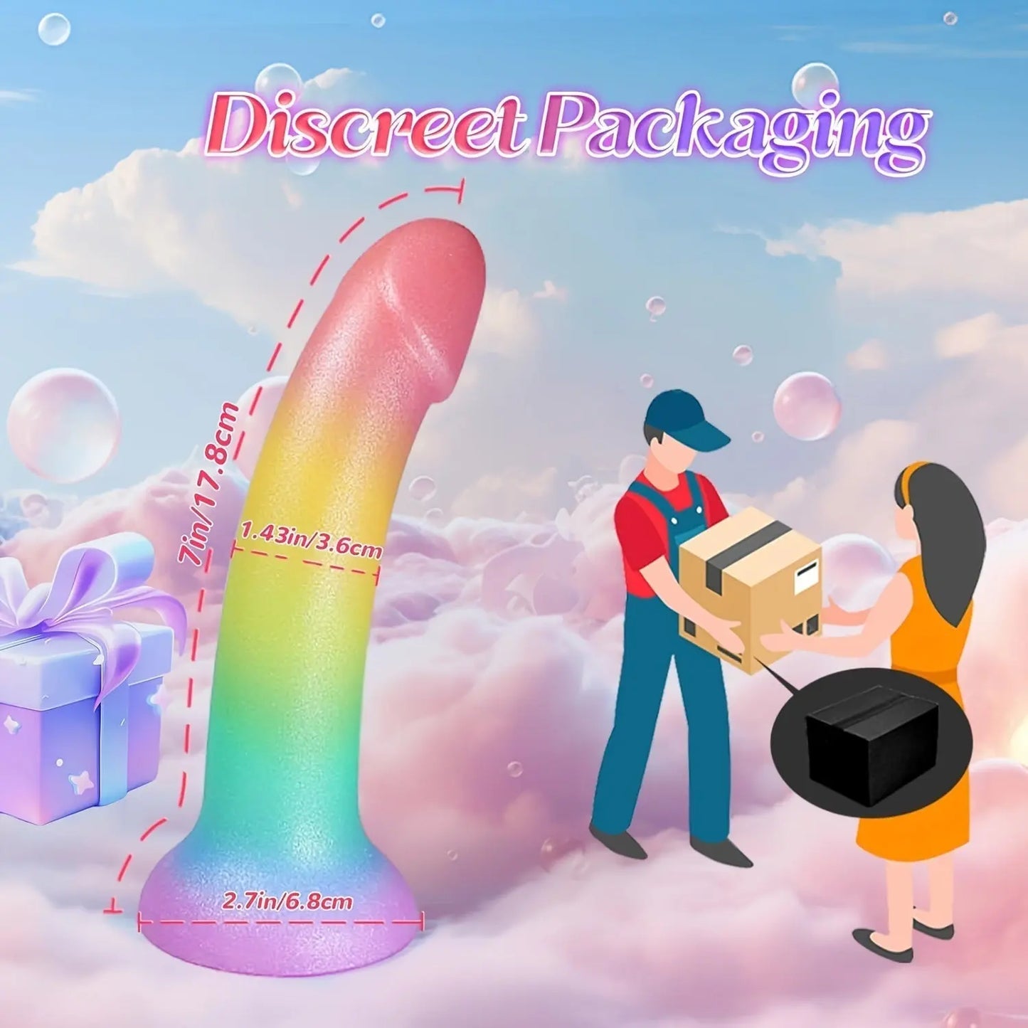 Liquid Silicone Soft Dildo. 7 Strap On G Spot Anal Suction Cup Dildos for Women Pleasure. Pink Purple Fantasy Thin Women Adult Sex Toys Dildos for Beginner. Jelly Smooth Penis Female Sex Toy - buysextoyth