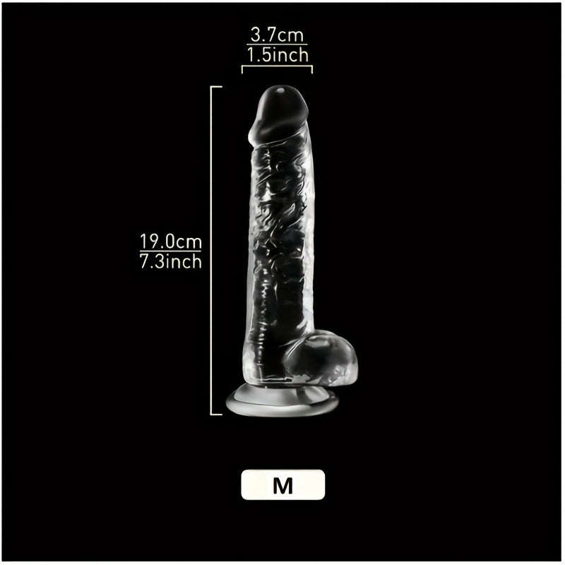5 Sizes Transparent Soft Jelly Dildo Realistic Fake Dick Penis Sucker Butt Plug Sex Toys for Woman Men Vagina Anal Sex Toys - buysextoyth