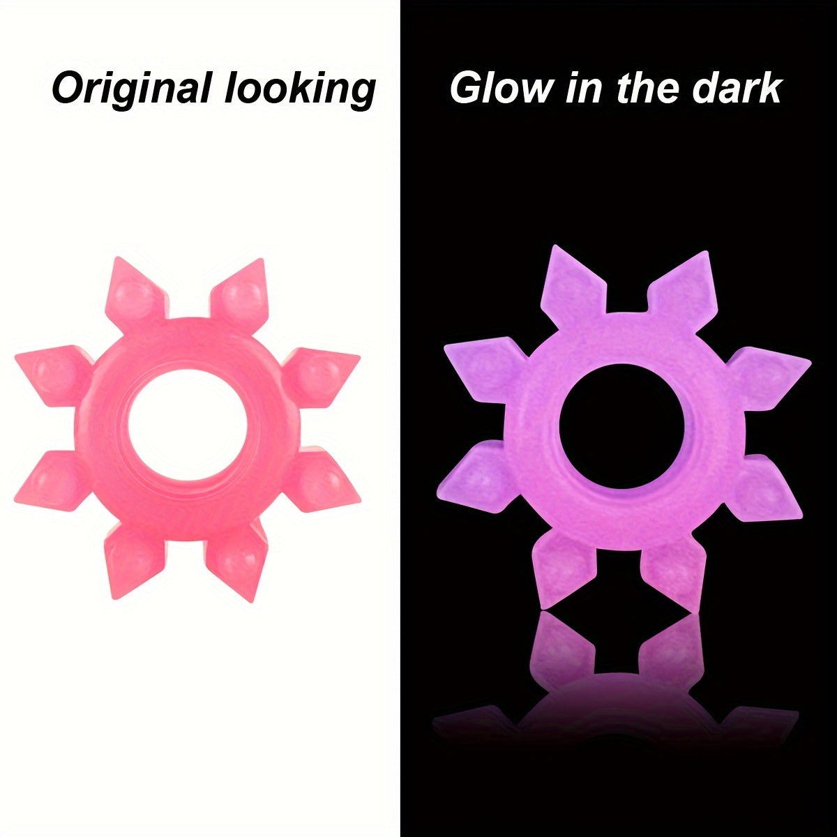4pcs Men's Glow In The Dark Soft Grain Decor Penis Rings. High Elasticity Easy To Clean Masturbating Toys For Couple's Flirting. Men's Gay's Pleasure - buysextoyth