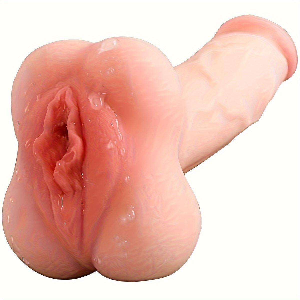 2 In 1 Dildo Realistic Vagina Pocket Pussy Masturbator Adult Sex Toys. Unisex Masturbators Dildos Ass Sex Toy With Vivid Penis Sleeve Extender For Male Women Couple - buysextoyth