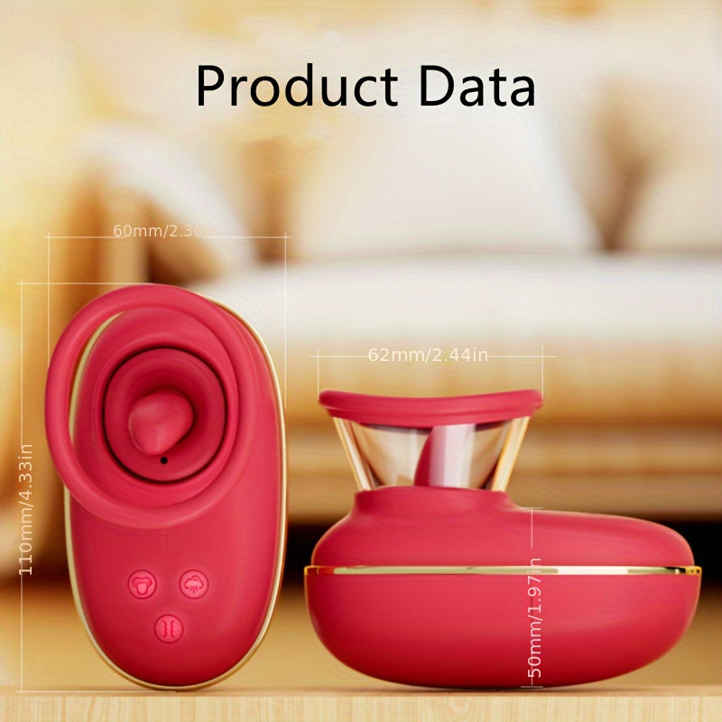 Rose Massager 9 Frequency Vibration. 9 Frequency Tongue Licking. 3 Frequency Sucking. Adult Female Masturbation Sex Toy - buysextoyth