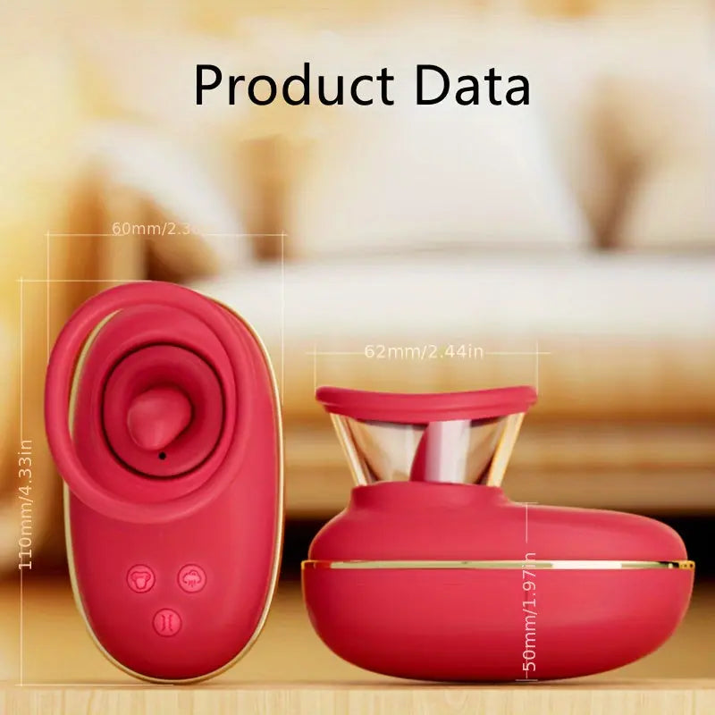 Rose Massager 9 Frequency Vibration. 9 Frequency Tongue Licking. 3 Frequency Sucking. Adult Female Masturbation Sex Toy - buysextoyth