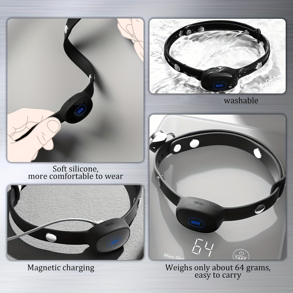 Bondage Device Electric Shock Neck Collar with Lock BDSM Electric Shock Neck Collar for Male Female. Silicone Adjustable Collar E-stim Bondage Device with Lock SM Restraints Role Play Adult Sex Toys for Men Women Couples - buysextoyth