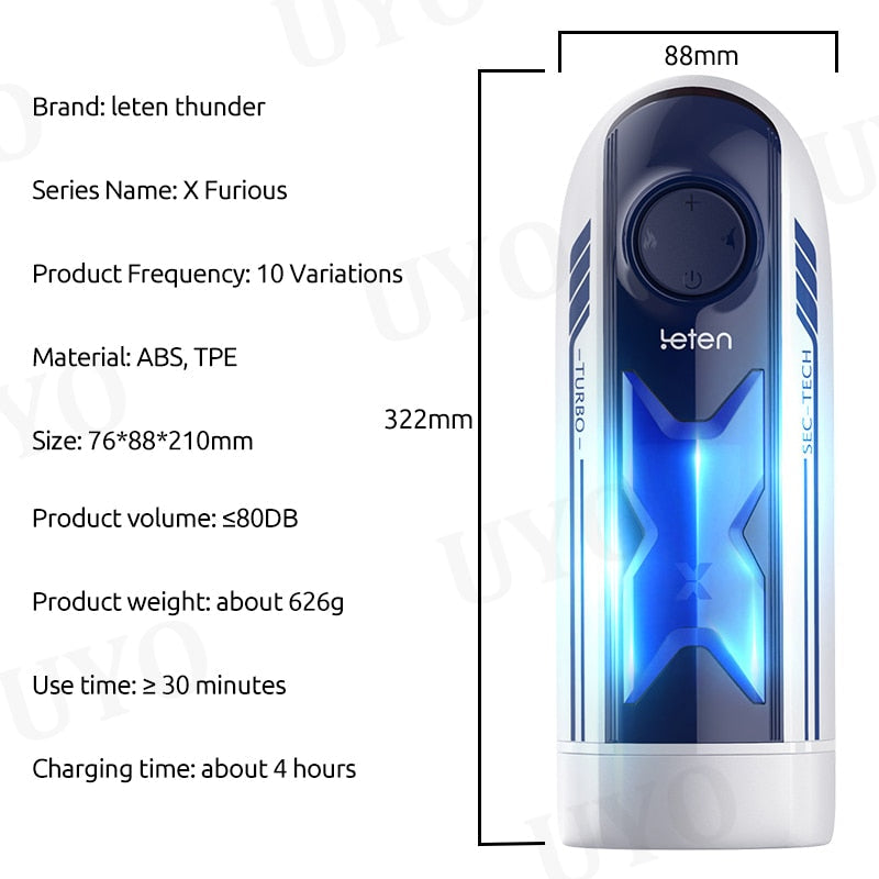leten Men's sex machine masturbator automatic voice interactive masturbator intelligent constant temperature penis exerciser - buysextoyth