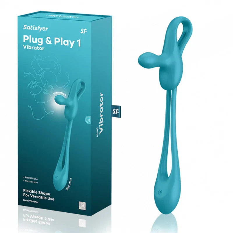 satisfyer 2 in 1 Multifunctional Couple Sex Toys Anal Butt Plug Vibrator Delayed Ejaculation Cock Ring Female Clit Vibrator - buysextoyth