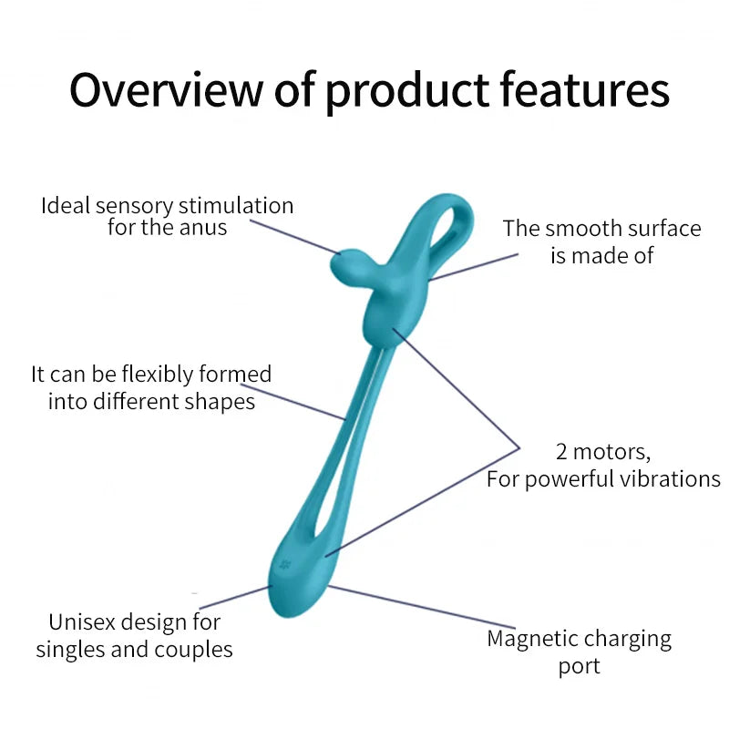satisfyer 2 in 1 Multifunctional Couple Sex Toys Anal Butt Plug Vibrator Delayed Ejaculation Cock Ring Female Clit Vibrator - buysextoyth