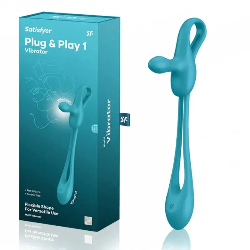 satisfyer 2 in 1 Multifunctional Couple Sex Toys Anal Butt Plug Vibrator Delayed Ejaculation Cock Ring Female Clit Vibrator - buysextoyth