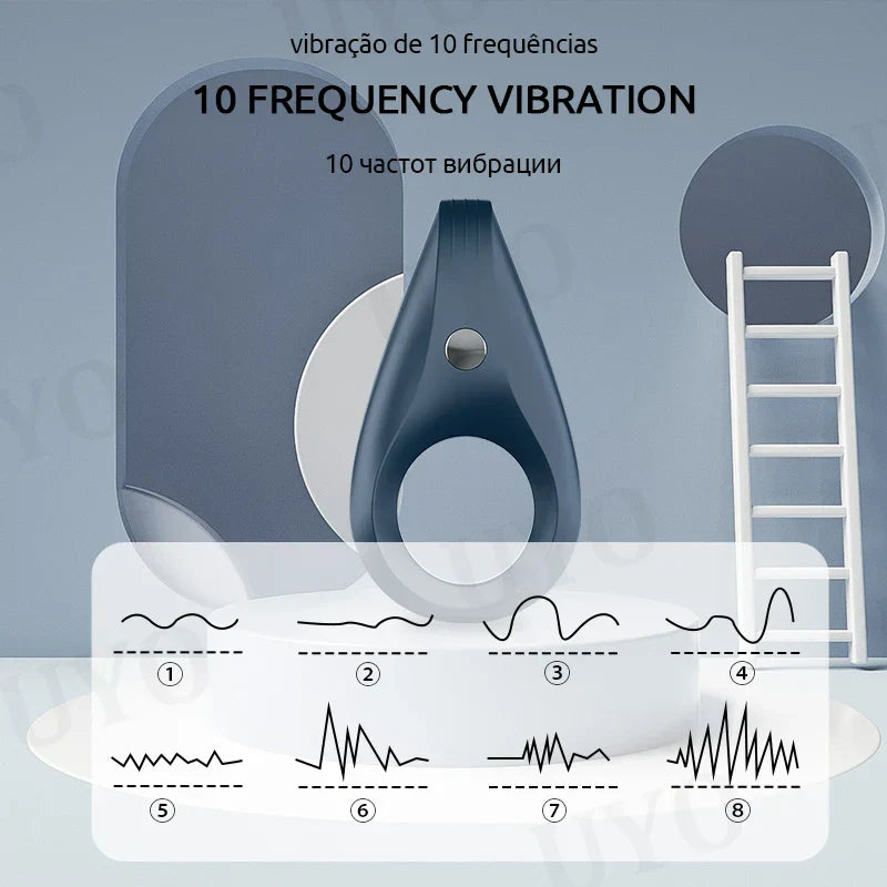 satisfyer Rocket cock ring vibrator delays ejaculation rings for men vibration ring 10 frequency vibration silicone penis ring - buysextoyth