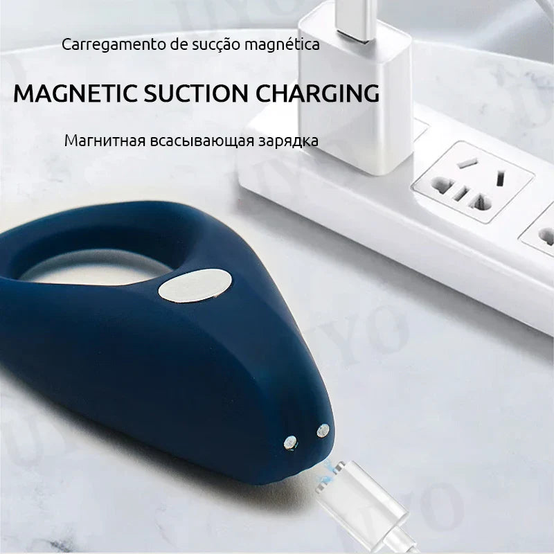 satisfyer Rocket cock ring vibrator delays ejaculation rings for men vibration ring 10 frequency vibration silicone penis ring - buysextoyth