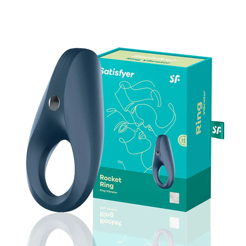 satisfyer Rocket cock ring vibrator delays ejaculation rings for men vibration ring 10 frequency vibration silicone penis ring - buysextoyth